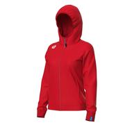 Felpa con cappuccio da donna Arena Team Panel Rosso M