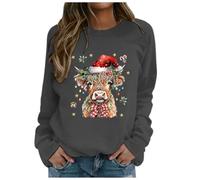 Felpa con cappuccio da donna con cappuccio, felpa con cappuccio, con scritta "God is Greater Than The Highs and Lows" per donna, a maniche lunghe, grafica, grigio scuro, XL