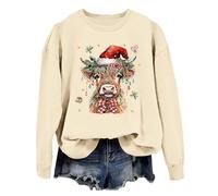 Felpa con cappuccio da donna con cappuccio, felpa con cappuccio, con scritta "God is Greater Than The Highs and Lows" per donna, a maniche lunghe, grafica, beige., XXL