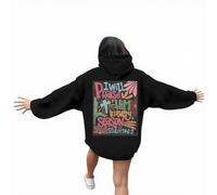 Felpa con cappuccio da donna con scritta "I Will Praise Him In Every Season Beach Comfort, tinta unita, stile cristiano, con stampa Gesù, casual, a maniche lunghe, con cappuccio, carino, Nero , L