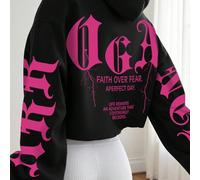 Felpa con cappuccio da donna con stampa a lettere, casual per uso quotidiano, laurea, ritorno a scuola, laurea, insegnante per donna, ritorno a scuola in autunno L,M,S,XL,XSTessuto