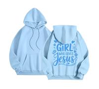 Felpa con cappuccio da donna con stampa di Gesù sul retro Felpe con cappuccio da donna, casual, maglione oversize, felpe per autunno e inverno, calde, maglioni, gilet e felpe leggere traspiranti con