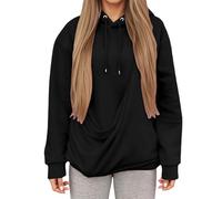 Felpa con Cappuccio da Donna con Tasca per Animali Domestici, Comoda Felpa con Cappuccio a Nido d'Ape, con Tasca a Marsupio, Felpa Invernale Casual per Gli Amanti dei Cani e dei Gatti (34,XL)