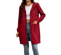 Felpa con cappuccio da donna con zip da donna in pile sottile di media lunghezza giacca con cappuccio primavera autunno inverno casual felpe con cappuccio con coulisse cappotto lungo per il tempo