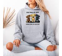 Felpa con cappuccio da donna Dogs Make Me Happy Humans Make My Head Hurt...