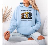 Felpa con cappuccio da donna Dogs Make Me Happy Humans Make My Head Hurt...