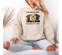 Felpa con cappuccio da donna Dogs Make Me Happy Humans Make My Head Hurt...