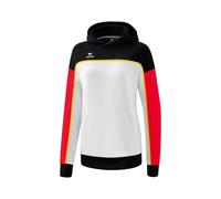 Erima „Change by Felpa con Cappuccio, Bianco/Nero/Rosso, 34 Donna