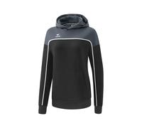 Erima „Change by Felpa con Cappuccio, Black Grey/Slate Grey/Bianco, 42 Donna