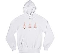 Felpa con cappuccio da donna Festive Christmas Trees Holiday pullover invernale