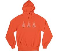 Felpa con cappuccio da donna Festive Christmas Trees Holiday pullover invernale
