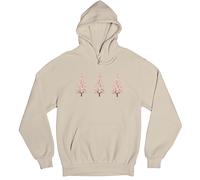 Felpa con cappuccio da donna Festive Christmas Trees Holiday pullover invernale