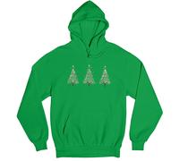 Felpa con cappuccio da donna Festive Christmas Trees Holiday pullover invernale