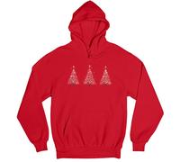 Felpa con cappuccio da donna Festive Christmas Trees Holiday pullover invernale