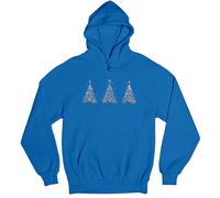 Felpa con cappuccio da donna Festive Christmas Trees Holiday pullover invernale