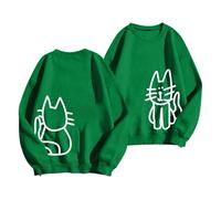 Felpa con cappuccio da donna "God is Greater Than The Highs and Lows" a maniche lunghe, grafica, da donna, verde, XXL