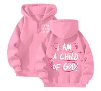 Felpa con cappuccio da donna I Am A Child of Dio Carino Moda con Cappuccio Casual Pullover Abiti Cool Autunno Vestibilità Larga Sportiva Cristiano Gesù Cerniera Vestiti Pianura Con Cappuccio 2026