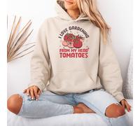 Felpa con cappuccio da donna I Love Gardening From My Head Tomatoes...
