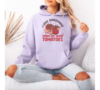 Felpa con cappuccio da donna I Love Gardening From My Head Tomatoes...