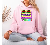 Felpa con cappuccio da donna I Love The 80s 80s Nostalgia Retro Pixel...