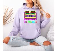 Felpa con cappuccio da donna I Love The 80s 80s Nostalgia Retro Pixel...