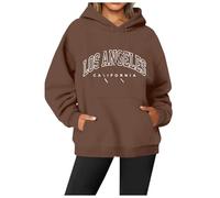 Felpa con cappuccio da donna, in cotone, con cappuccio, con cappuccio, a girocollo, per allenamento, streetwear, slim fit, tempo libero, sport, a maniche lunghe, casual, 20, S