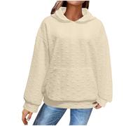 Felpa con cappuccio da donna in cotone, con cappuccio, oversize, Y2K, casual, a maniche lunghe, con cappuccio, tinta unita, casual, a maniche lunghe, da lavoro, comoda felpa con cappuccio, c, L
