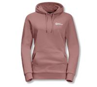 Felpa con cappuccio da donna Jack Wolfskin Essential in cotone rosa XS