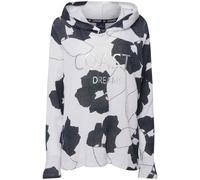 Felpa con cappuccio da donna Laurasøn foglie stampa rete cappuccio manica...