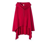 Felpa con cappuccio da donna originale da donna oversize lunghe felpe per la pulizia del pavimento con cappuccio di grandi dimensioni, cappotto tinta unita, cappotti a manica lunga, giacca casual
