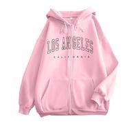 Felpa con cappuccio da donna, oversize, a maniche lunghe, regolare, lunga, oversize, con cappuccio, sottile, alla moda, in inverno, classico, da donna, per la transizione, per lo sport
