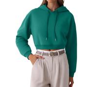 Felpa con cappuccio da donna, oversize, slim-it, taglia grande, con cappuccio, sottile, stampa classica, a maniche lunghe, da donna, per la transizione, sportiva, Gn2, L