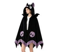 Felpa con cappuccio da donna per Halloween, motivo animale, mantello caldo | Coperta con cappuccio oversize per campeggio, viaggi, feste, film, notte, notte, stanza per la casa