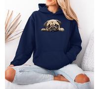 Felpa con cappuccio da donna Pug Dog Breed Animals Puppy Ladies
