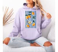 Felpa con cappuccio da donna Sardines Lemon Mediterranean Food Coastal Pullover