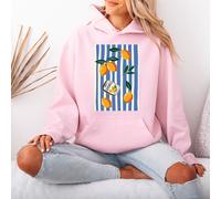 Felpa con cappuccio da donna Sardines Lemon Mediterranean Food Coastal Pullover