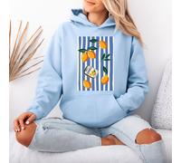 Felpa con cappuccio da donna Sardines Lemon Mediterranean Food Coastal Pullover