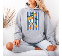 Felpa con cappuccio da donna Sardines Lemon Mediterranean Food Coastal Pullover