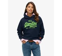 Felpa con cappuccio da donna Superdry Vl Neon Bleu L