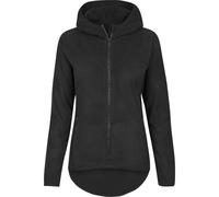 URBAN CLASSICS Felpa Donna con Cappuccio, Felpa Femminile, Maniche Lunghe in Pile, Buco Scaldamani, Taglio Lungo, Colore nero, Taglia L