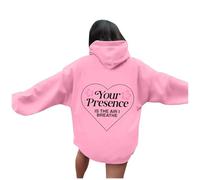 Felpa con cappuccio da donna Your Presence Is The Air I Breathe Y2K per allenamento con grafica da spiaggia comoda in tinta unita felpe per adolescenti casual con cappuccio estate con disegni top