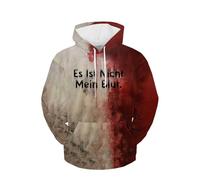 Felpa con cappuccio da lavoro patch da uomo con cappuccio di Halloween con tasca a marsupio a maniche lunghe felpa con cappuccio con coulisse maglione vestibilità ampia pullover con zip a quarto