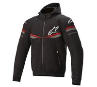 Felpa con cappuccio moto Alpinestars Sector v2 Tech nera rossa brillante con ...