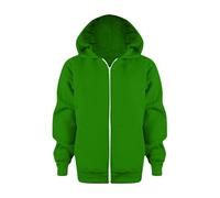 Felpa con cappuccio da ragazzo con cerniera come giacca sportiva per un design classico, verde, 4 anni
