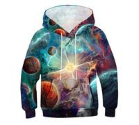 Felpa con Cappuccio da Ragazzo,Felpa a Maniche Lunghe Casual Cappotto Sportiva Stampa Carina Sweatshirt Calda per Sportswear Bambini attività Sportive