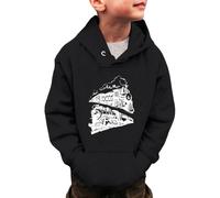 Felpa con Cappuccio da Ragazzo,Felpa a Maniche Lunghe Felpe Maglione Ragazzo Tinta Unita Bambini Cartoon Stampa in Primavera E Autunno per Tutti I Giorni Usura