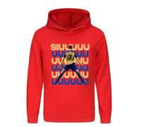 Felpa con cappuccio da ragazzo Pullover casual con cappuccio a maniche lunghe Top in cotone Maglione per bambini Abbigliamento giovanile alla moda Età 4-13, Rosso, 5-6 Years