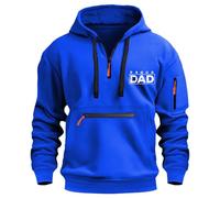 Felpa con cappuccio da uomo 1/4 Zippé, tinta unita, taglie forti, per esterni, invernali, pullover leggero con cappuccio classico con tasche felpe, casual, casual, casual, casual, felpa con cappuccio