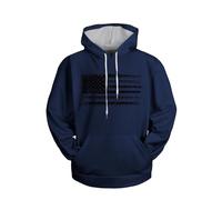 Felpa con cappuccio da uomo a maniche lunghe con stampa 3D, casual, alla moda, per autunno e inverno, Marina Militare, XL
