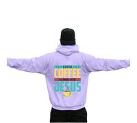 Felpa con cappuccio da uomo, casual, con cappuccio, con stampa, comoda e calda, foderata, in pile, invernale, autunno, alla moda, streetwear, da uomo, letteratura, Lilla, L